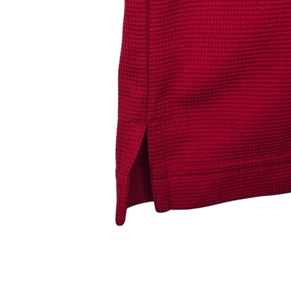 Antigua Mens Red Ohio State Buckeyes Waffle Knit Golf Polo Shirt Size Large - Picture 3 of 9